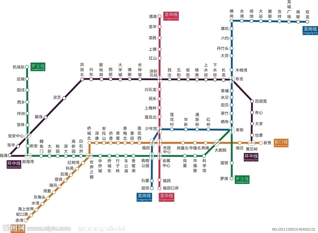 深圳地铁高清线路图 2015 最新jpg格式线路图