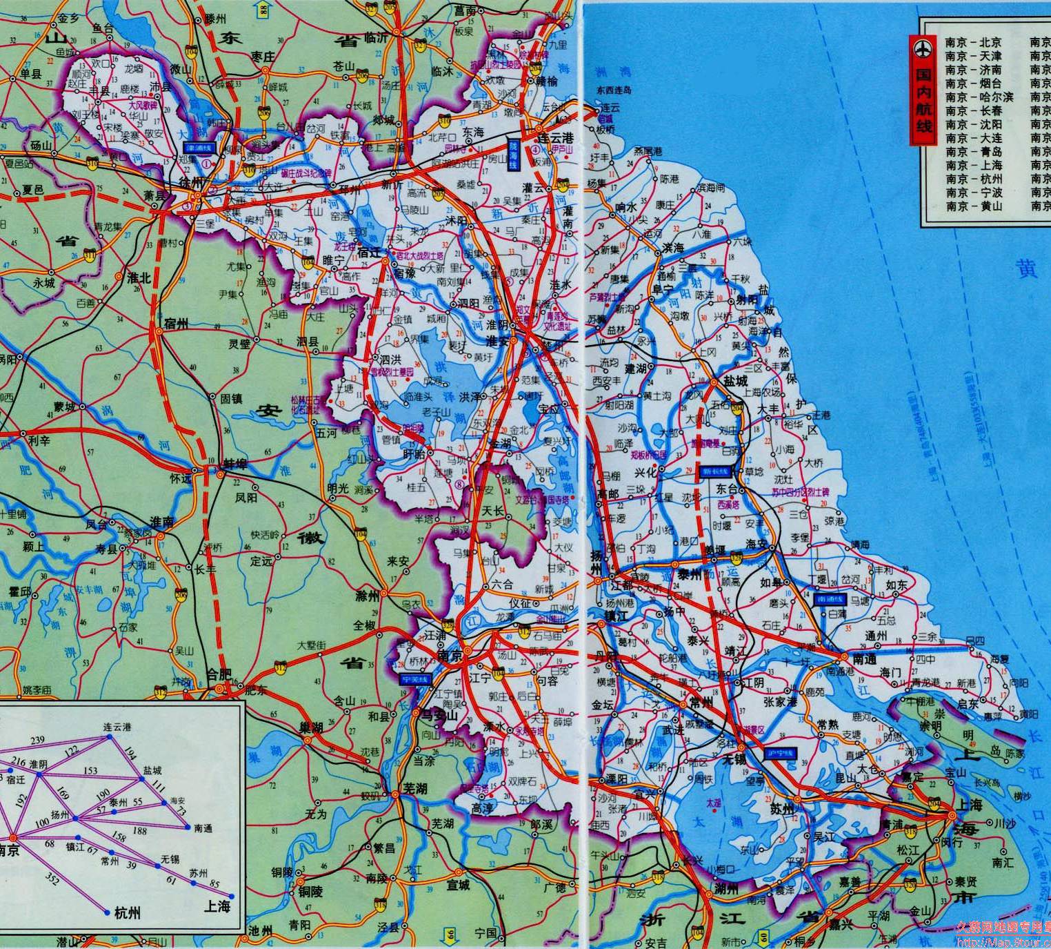 中国各个省份交通路线,旅游路线等,如上海地图高清版,江苏地图高清版