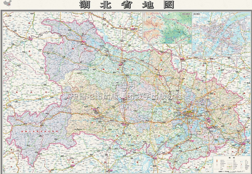 湖北省地图高清版大图图片预览_绿色资源网