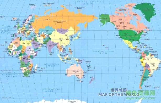 世界地图中英文高清版|世界地图中英文对照版