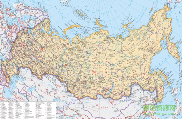 俄罗斯地图中文版