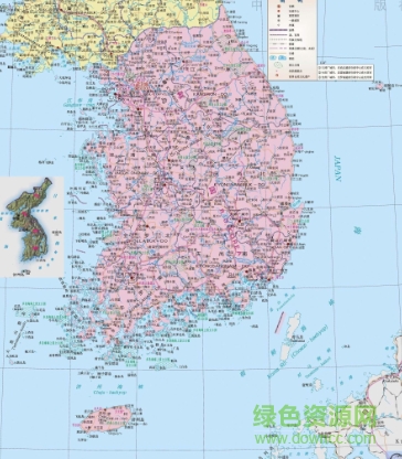 韩国地图高清中文版 相关截图图片