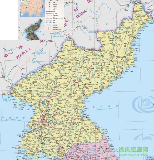 朝鲜地图全图下载|朝鲜地图高清中文版下载jpg