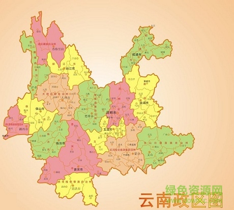 云南省电子地图高清版大图图片预览