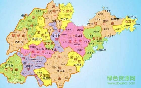 中国山东地图高清版大图图片预览