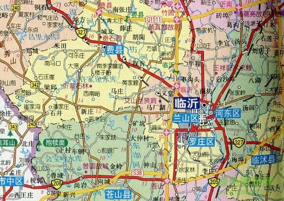 山东省临沂地图高清版图片预览
