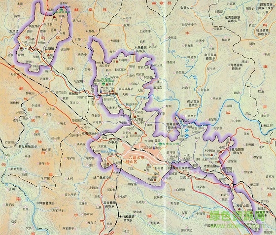 贵州省六盘水地图全图 可放大缩小版