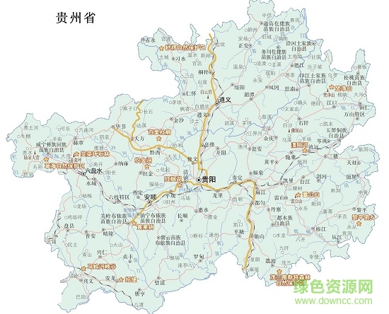 贵州省地图全图高清版大图图片预览